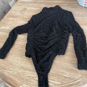Free People black lace bodysuit